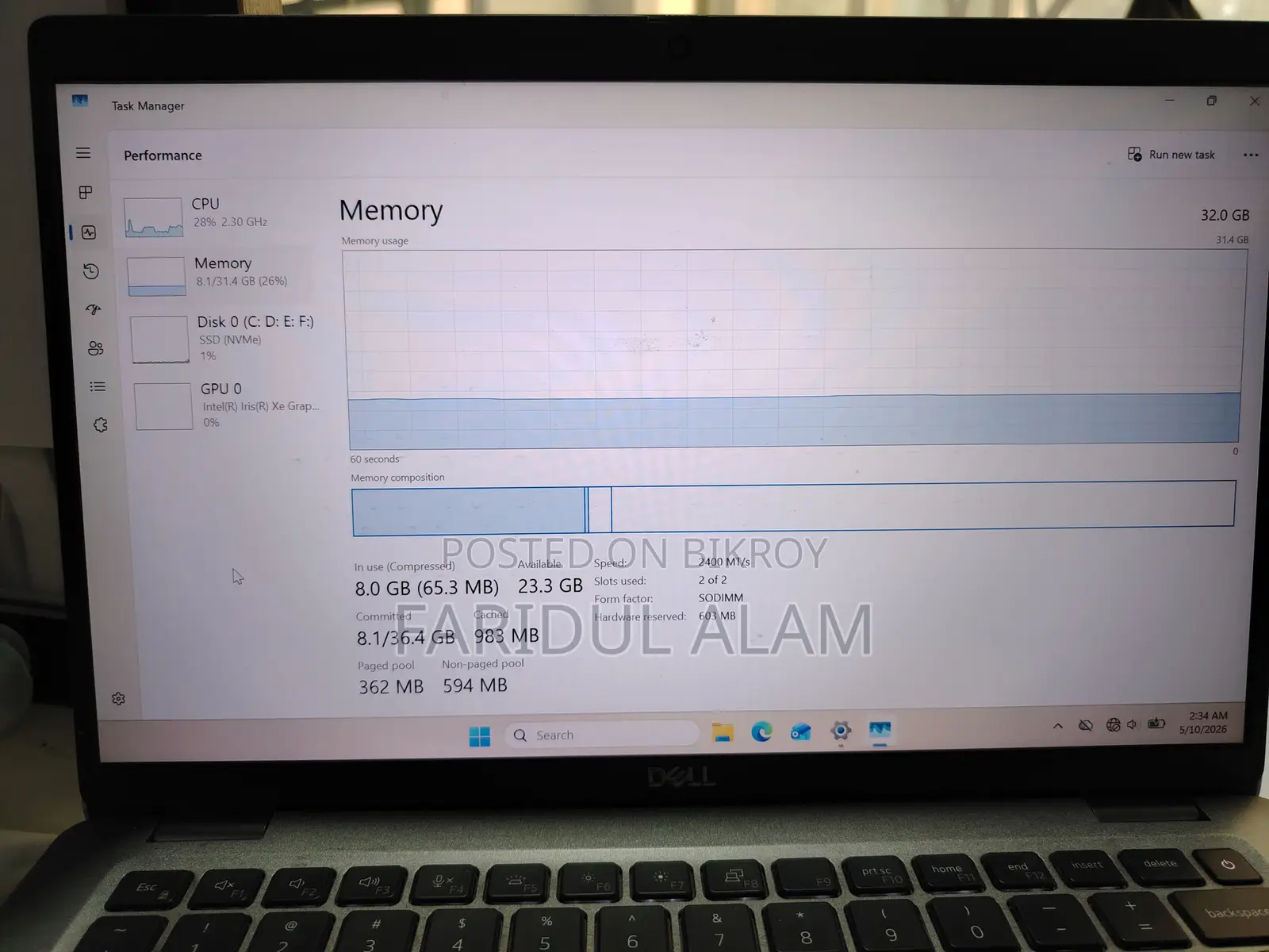 Laptop Dell Latitude 5420 32GB Intel Core I5 SSD 512GB