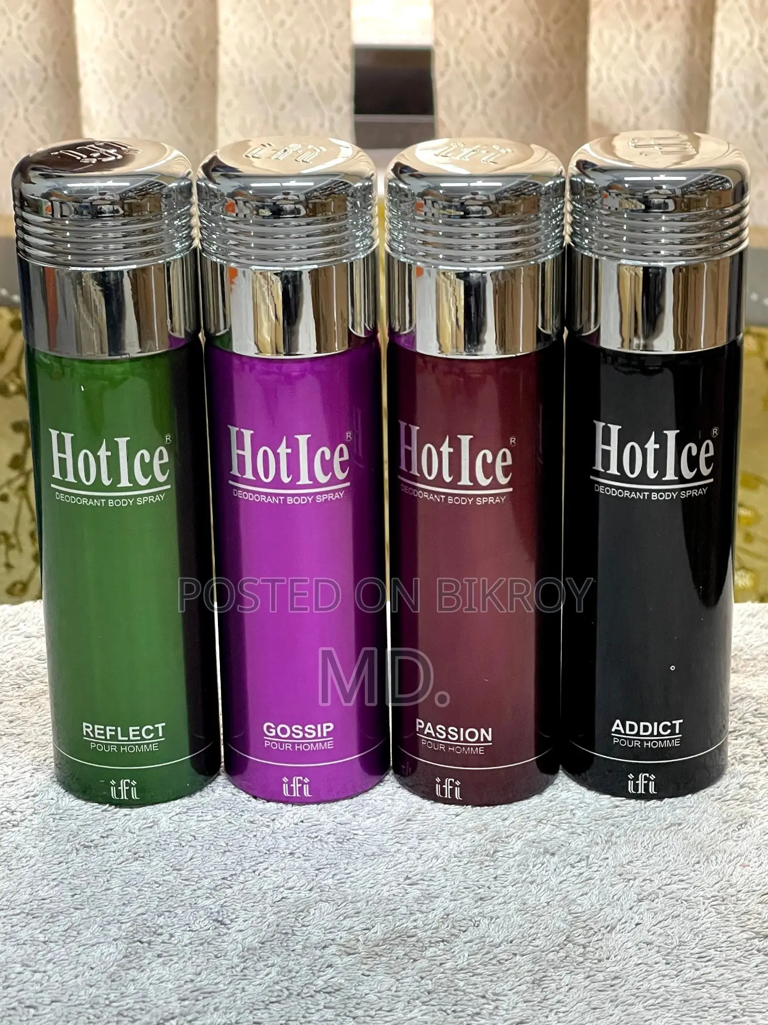 Hot Ice Body Spray Combo 4×200ml – Long Lasting Men's Fragrance Pack