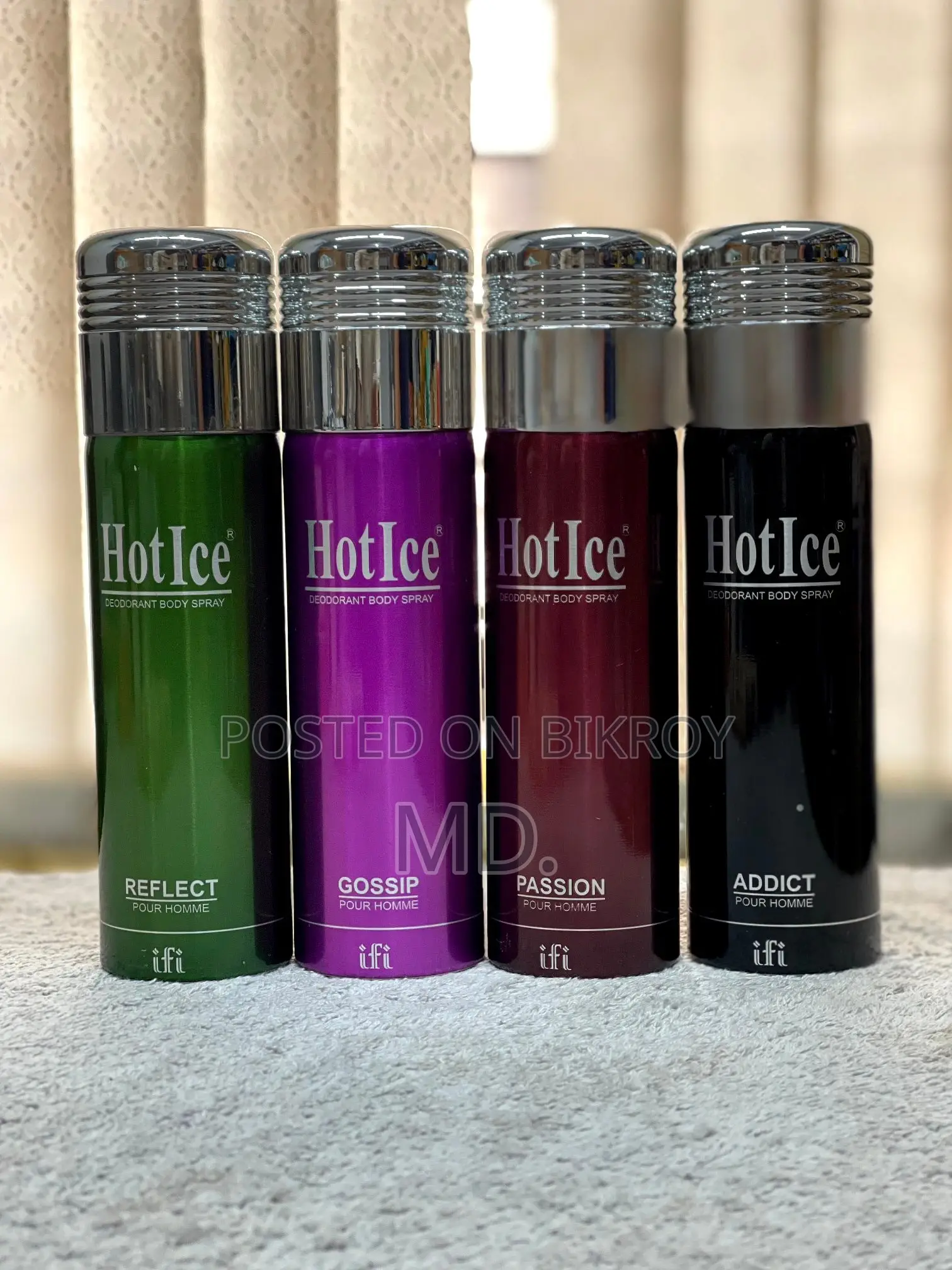 Hot Ice Body Spray Combo 4×200ml – Long Lasting Men's Fragrance Pack