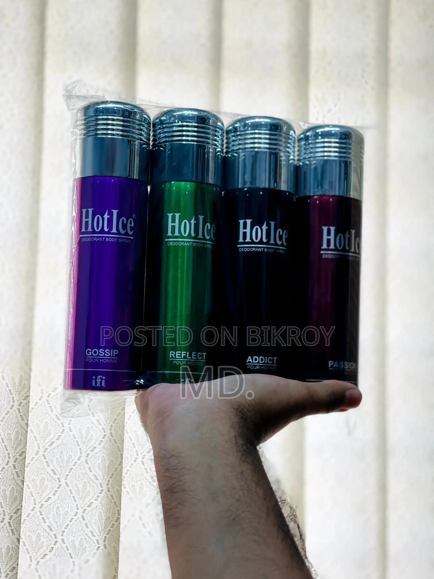 Hot Ice Body Spray Combo 4×200ml – Long Lasting Men's Fragrance Pack