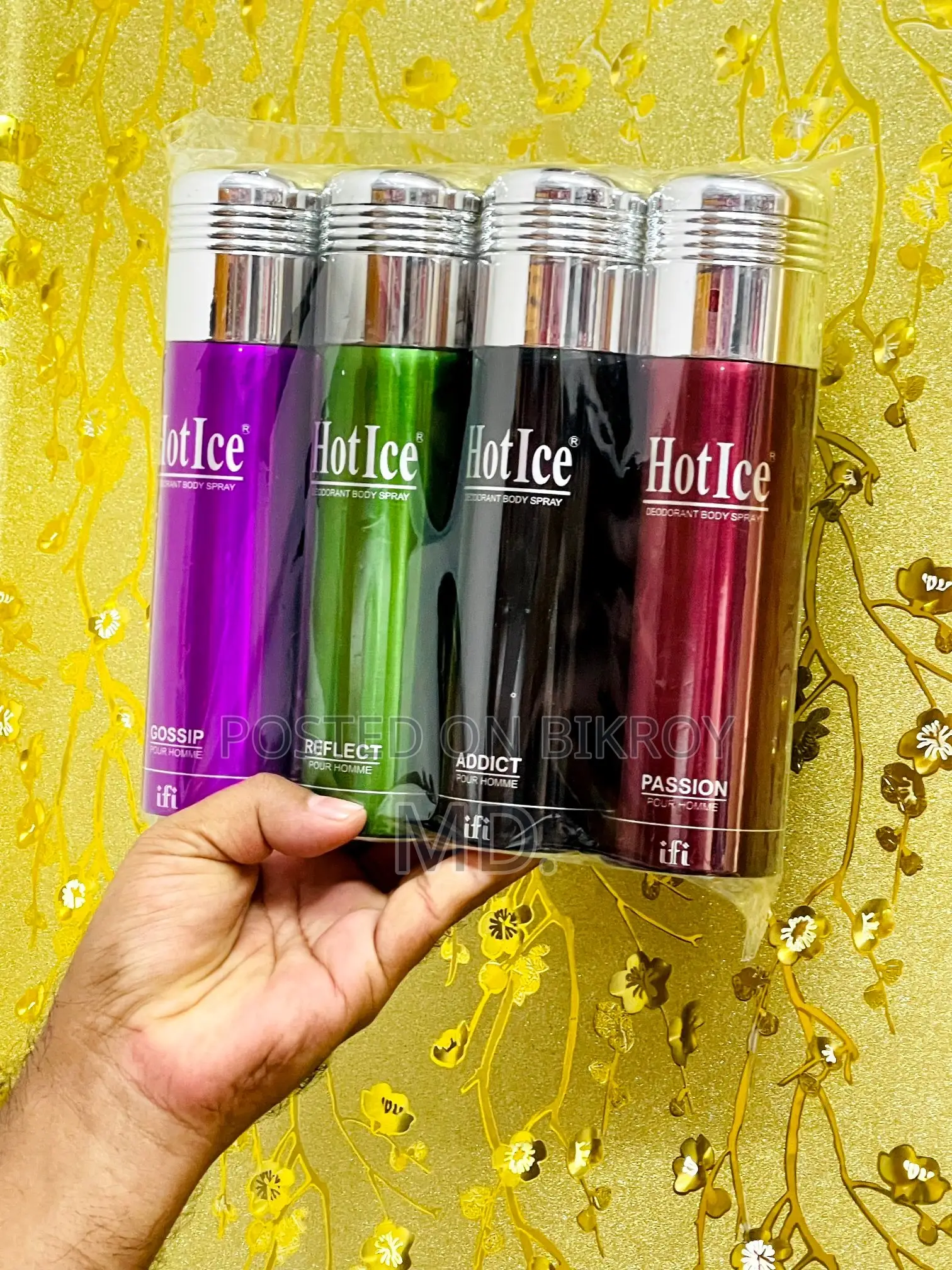 Hot Ice Body Spray Combo 4×200ml – Long Lasting Men's Fragrance Pack