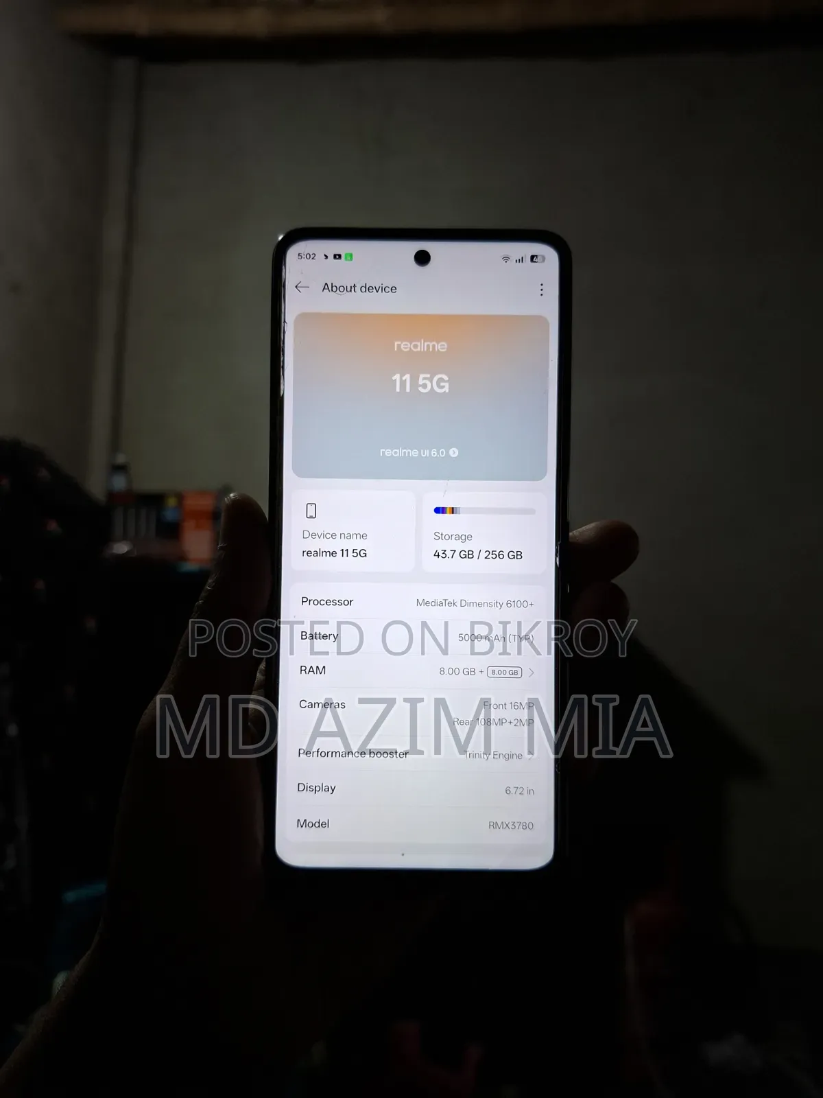 Realme 11 5G 256 GB Blue