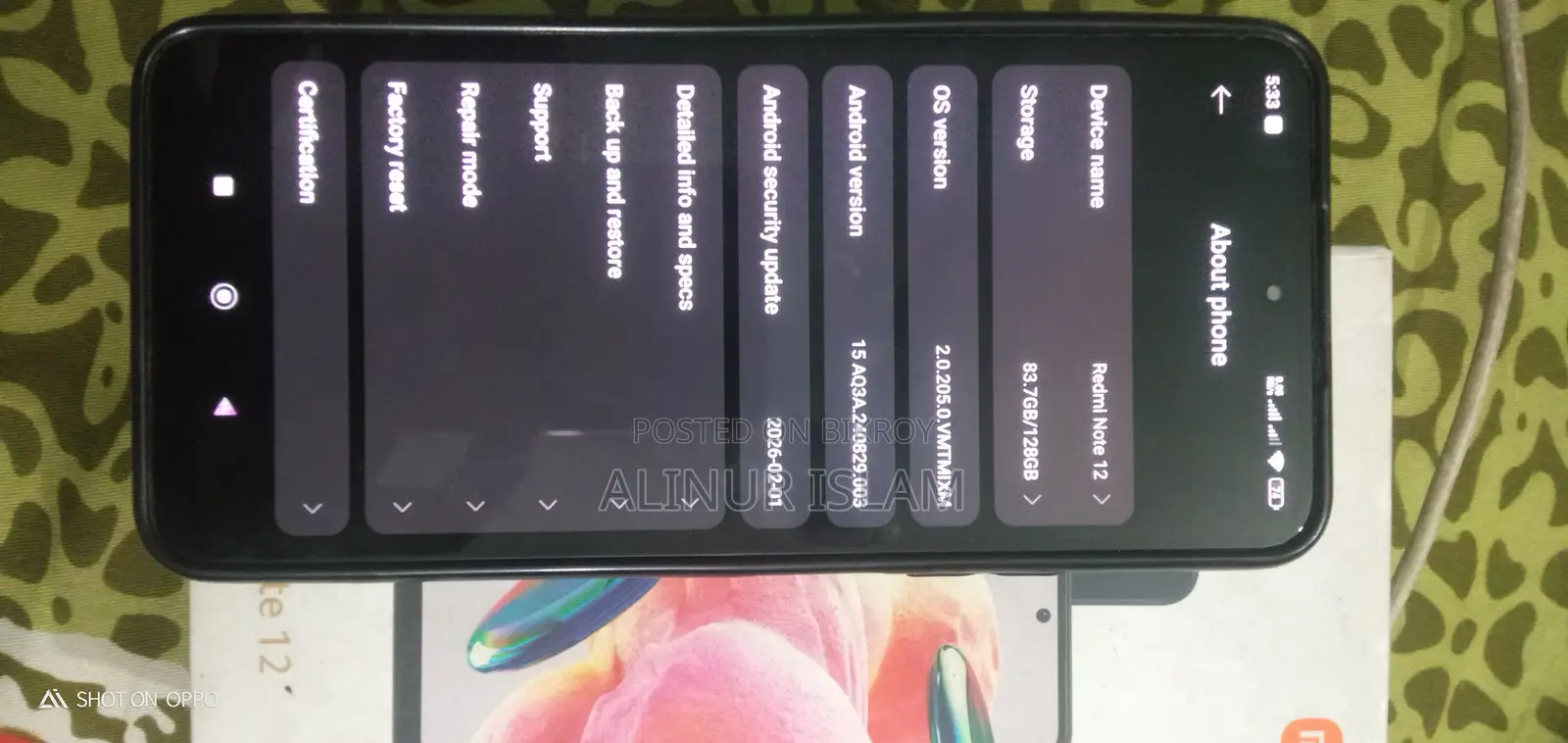 Xiaomi Redmi Note 12 128 GB Blue
