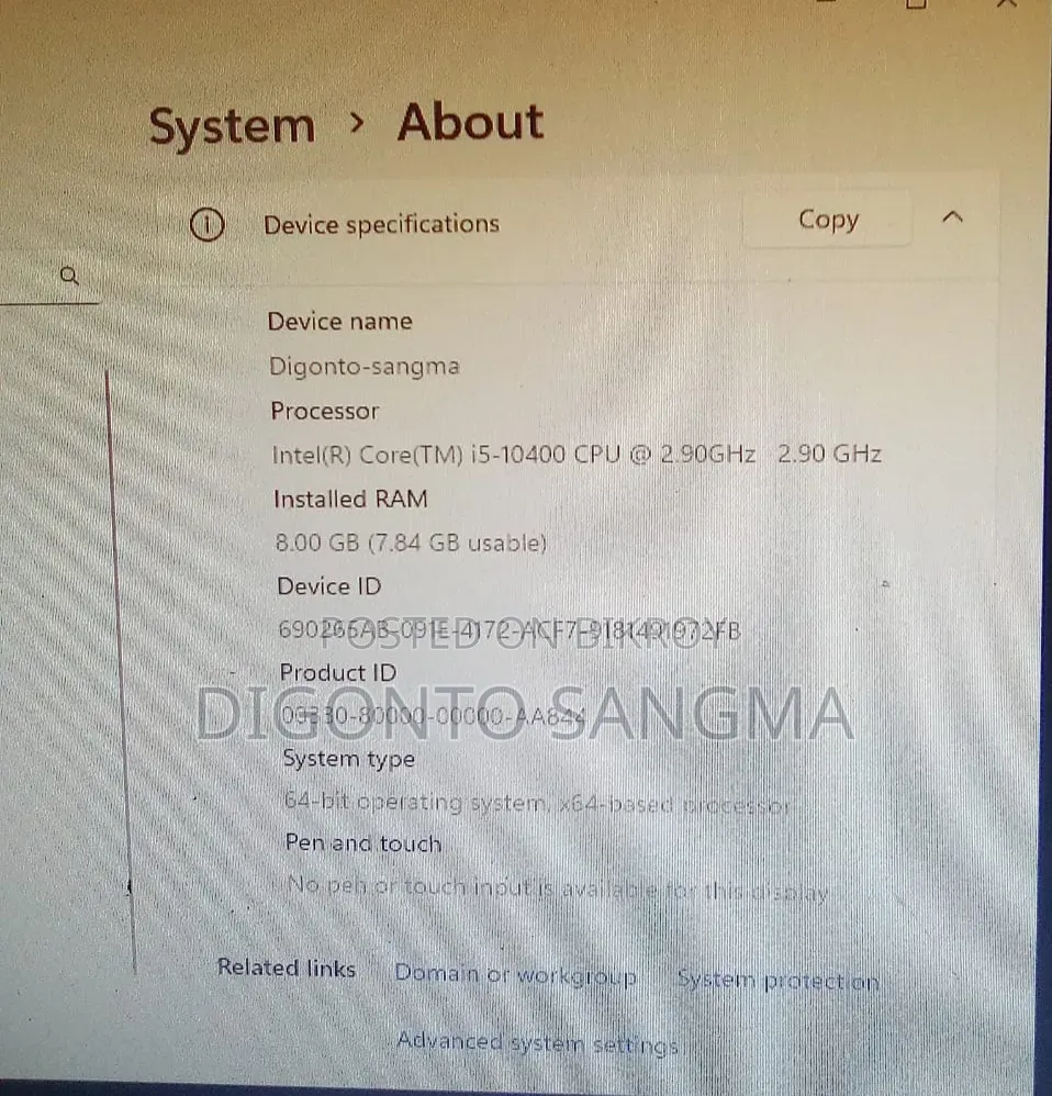 Desktop Computer HP 8GB HDD+SSD 256GB