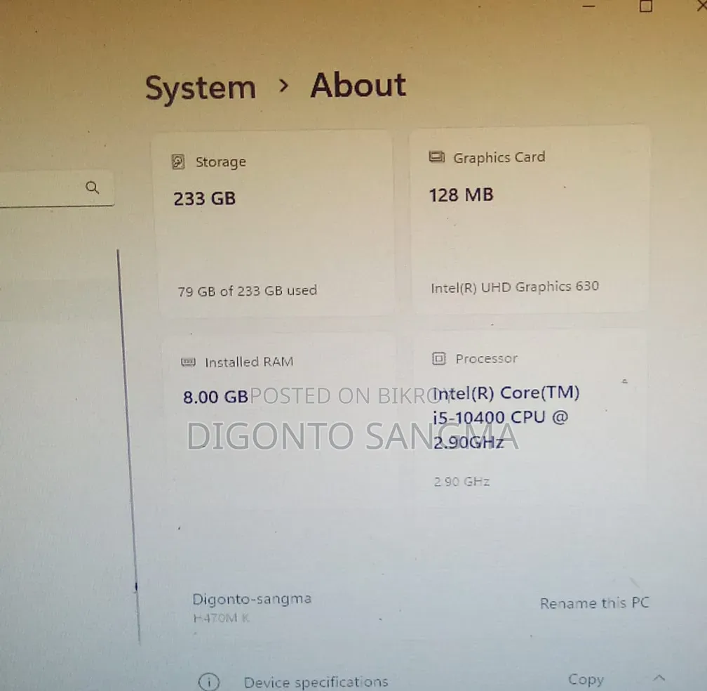 Desktop Computer HP 8GB HDD+SSD 256GB
