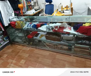 4-Tier Glass Table 8 Feet Long