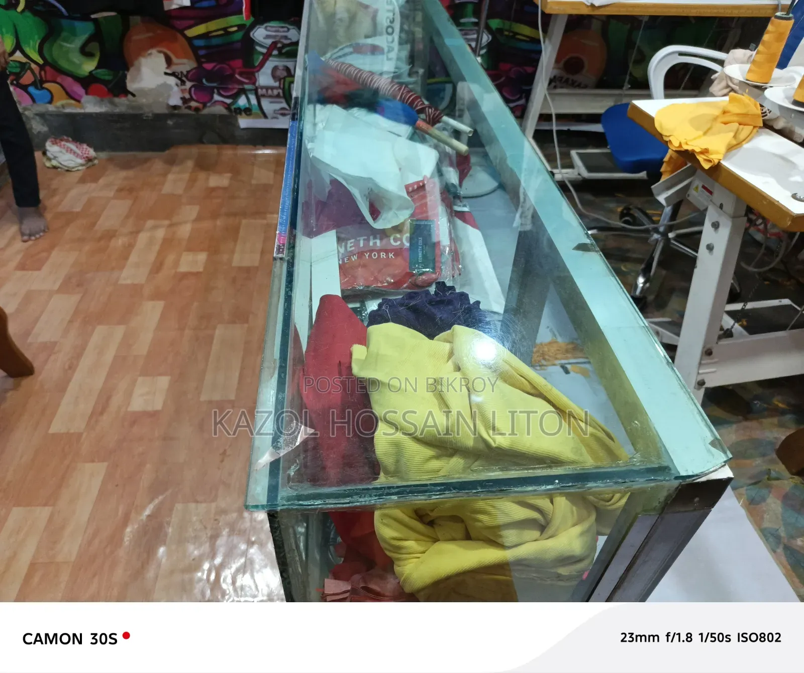 4-Tier Glass Table 8 Feet Long