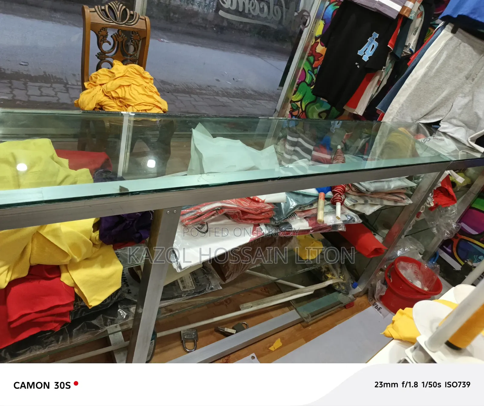 4-Tier Glass Table 8 Feet Long