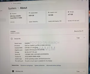 12 Gen Core I5 512 SSD for Sale