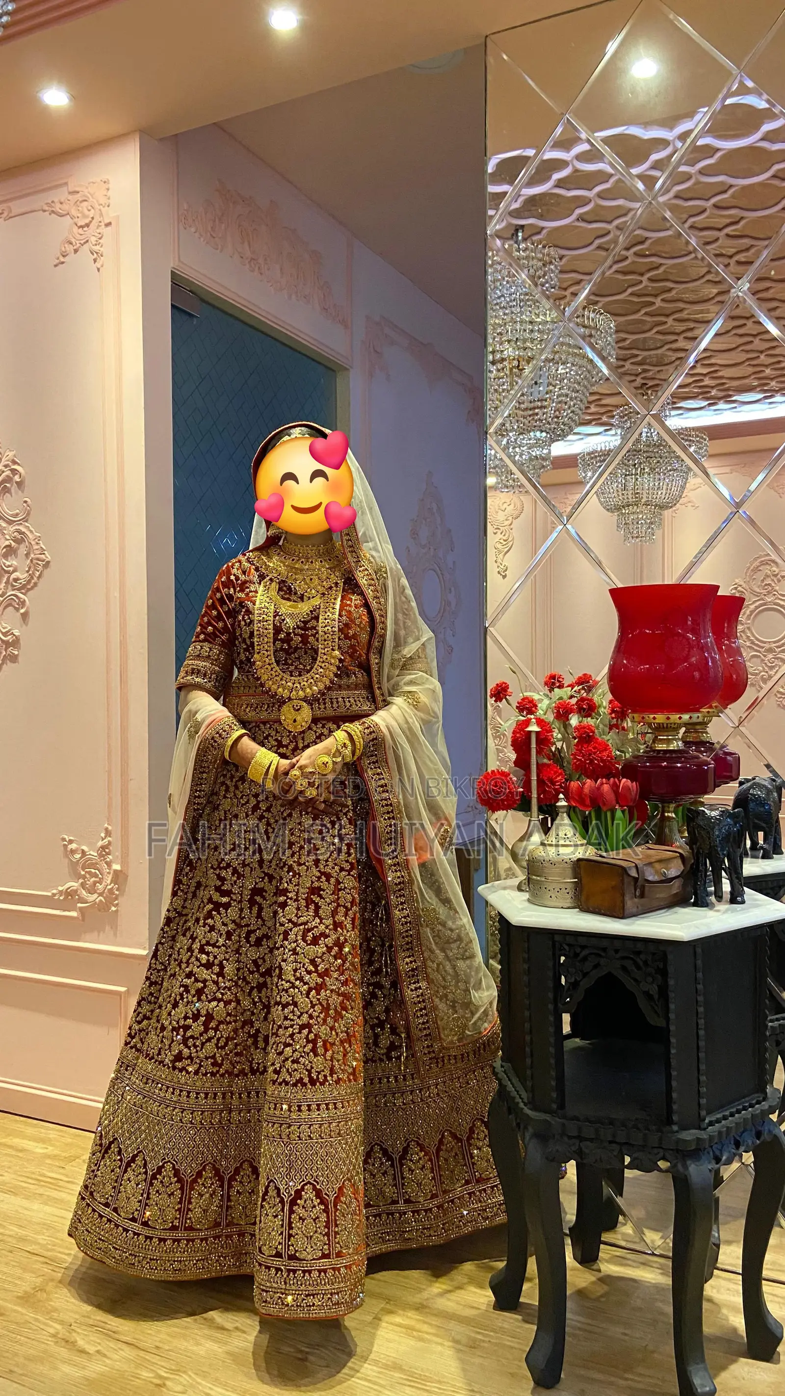 Rusty Red Bridal Lehenga for Sale