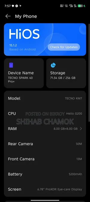 Tecno Spark 40 Pro+ 256 GB Black