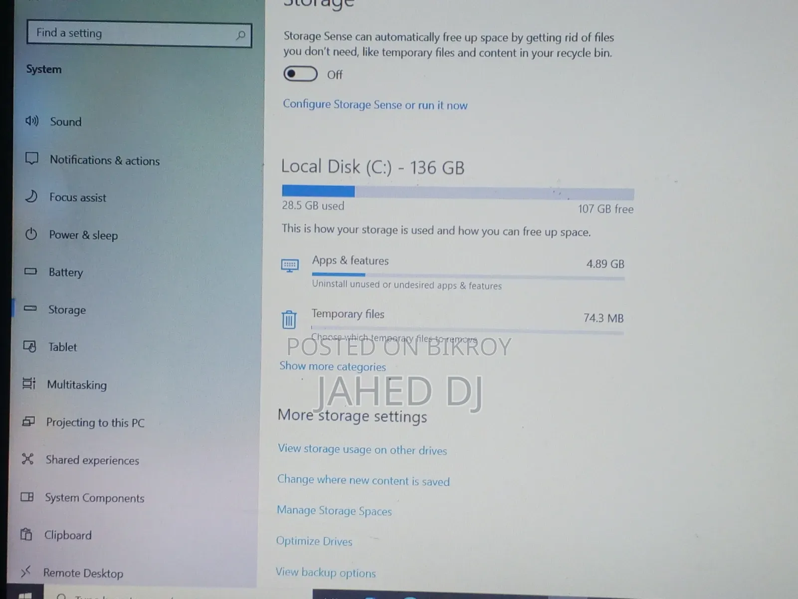 Laptop HP 8GB SSD 256GB