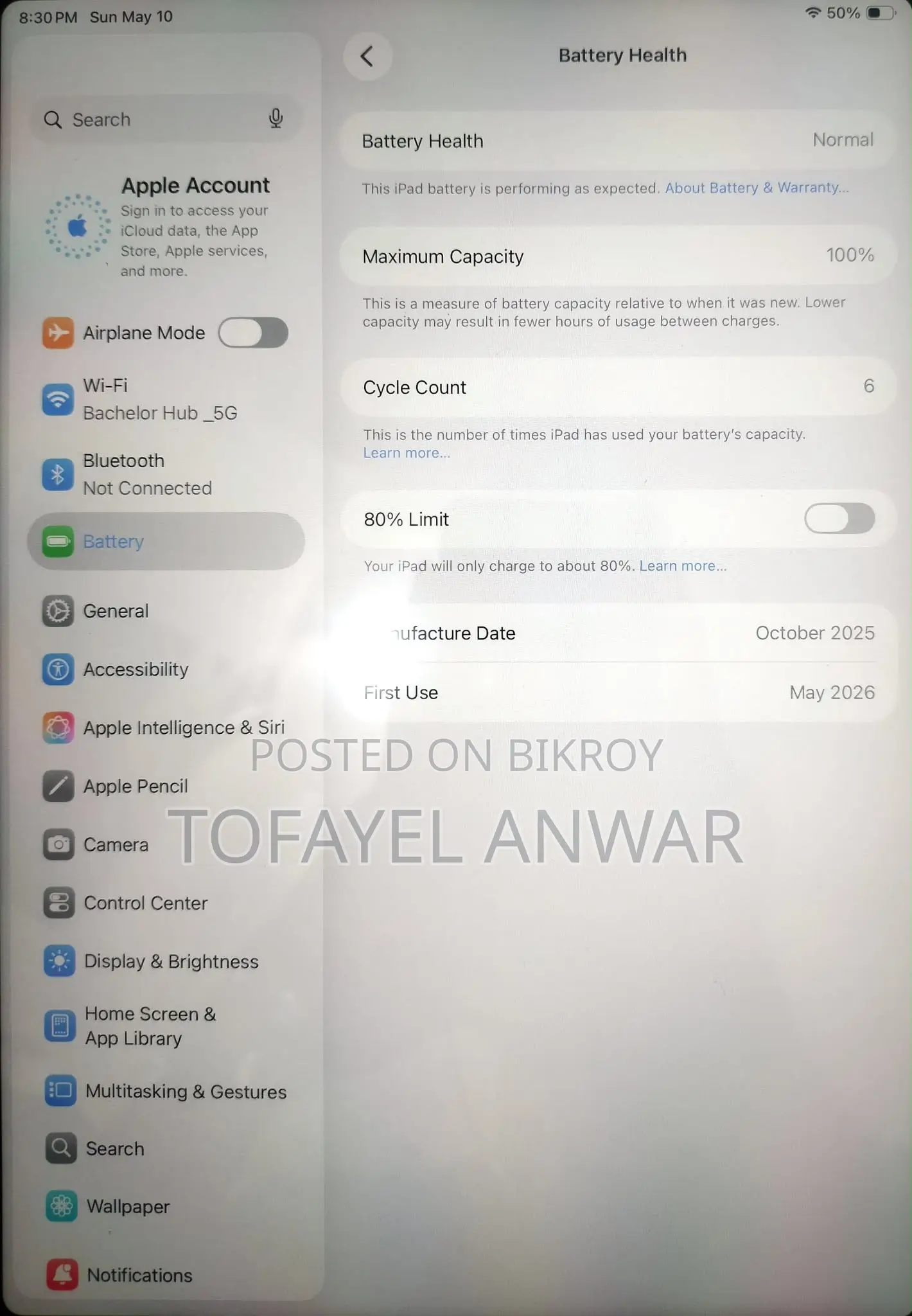 New Apple iPad Air 128 GB Blue
