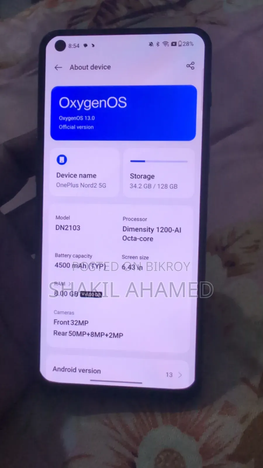 OnePlus Nord 2 128 GB Blue