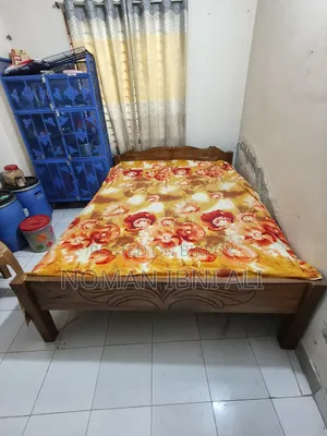 Wooden bed with mattress for sale (5×7), Gazipur Board Bazar Bottola Road
