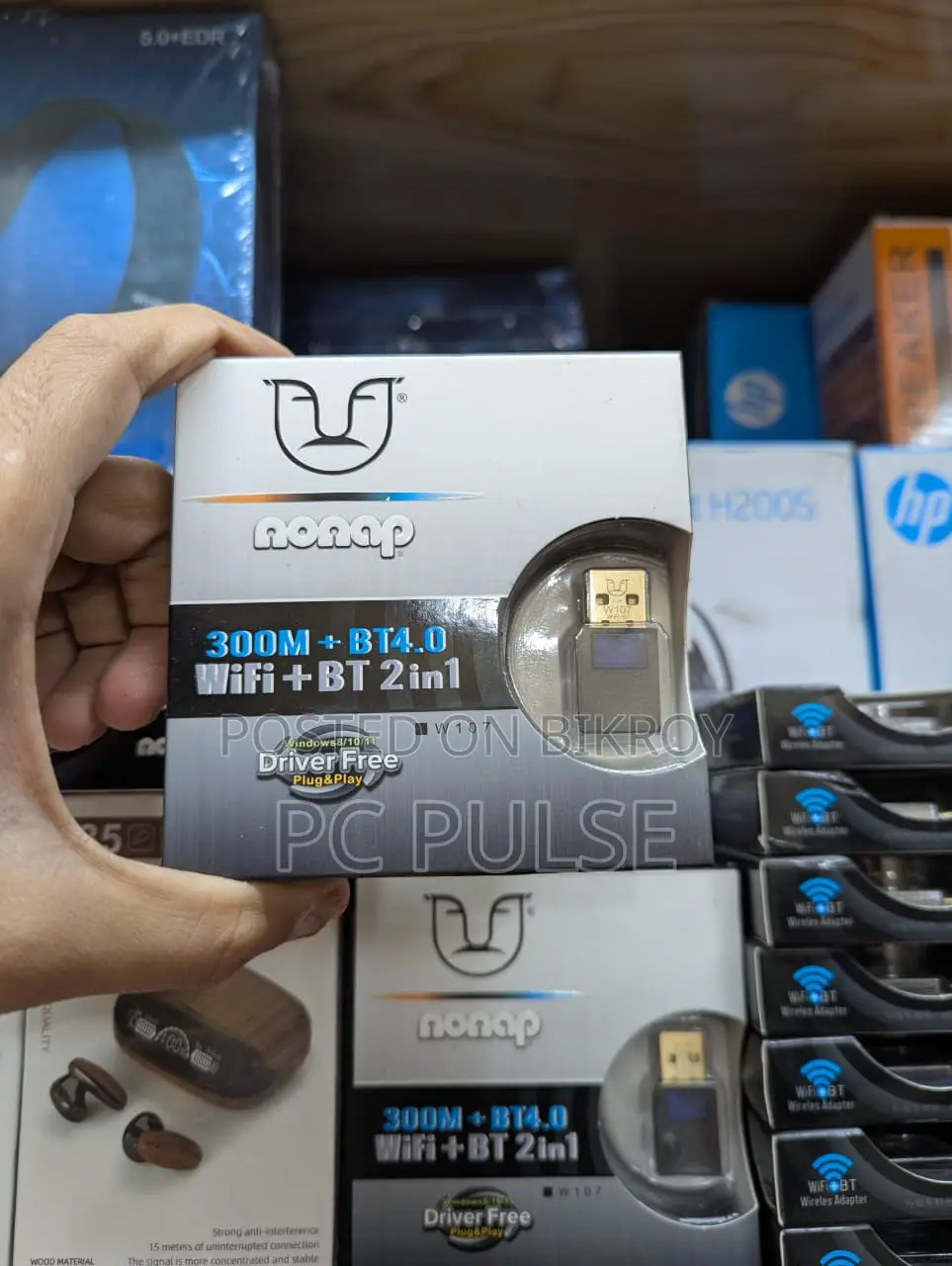 Nonap W107 300mbps Wifi + Bluetooth 4.0 2-in-1 Usb Adapter
