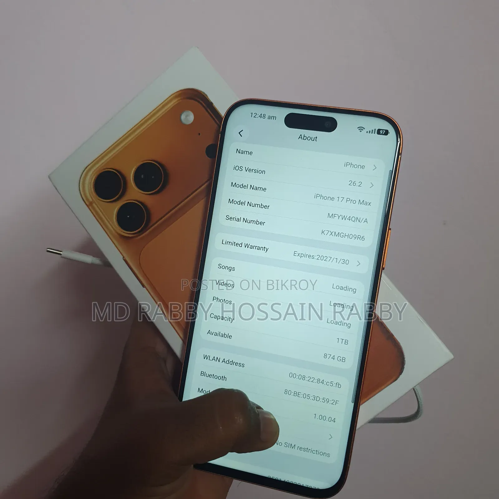 New Apple iPhone 17 Pro Max 1 TB Orange