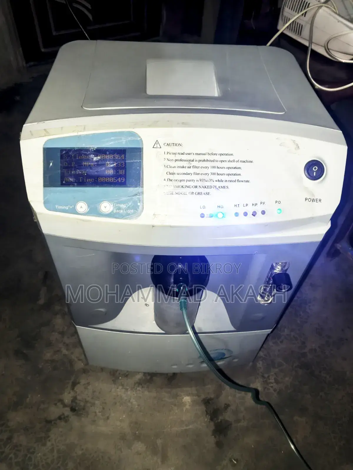 Oxygen Concentrator 10ltr 3month