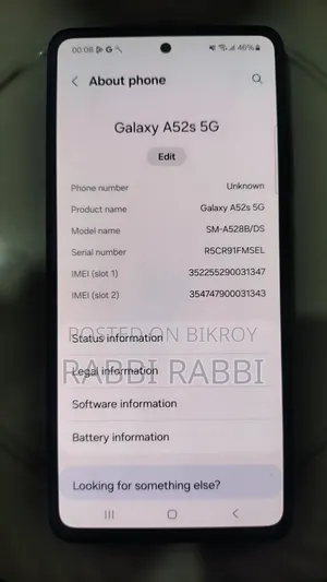 Samsung Galaxy A52s 5G 128 GB Black