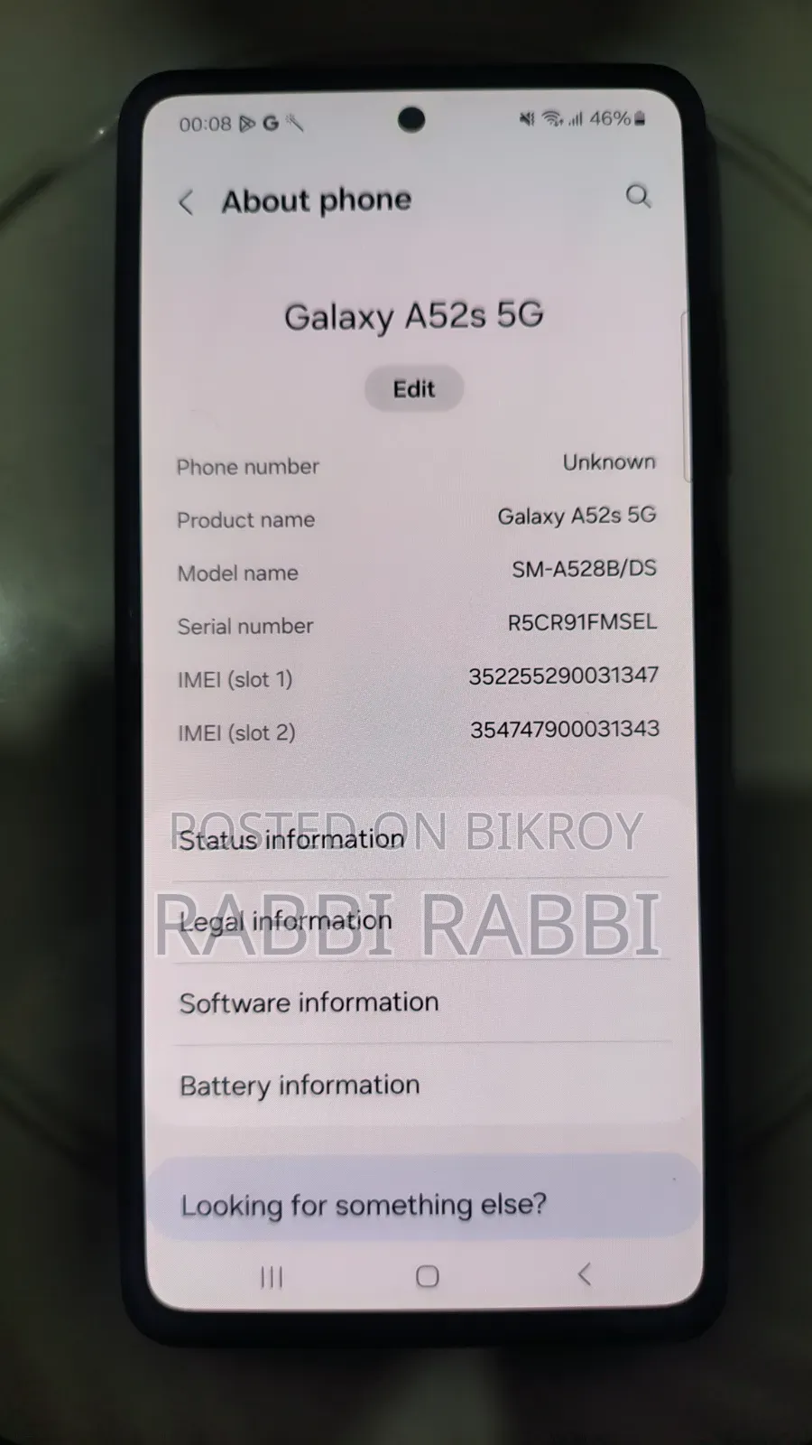 Samsung Galaxy A52s 5G 128 GB Black