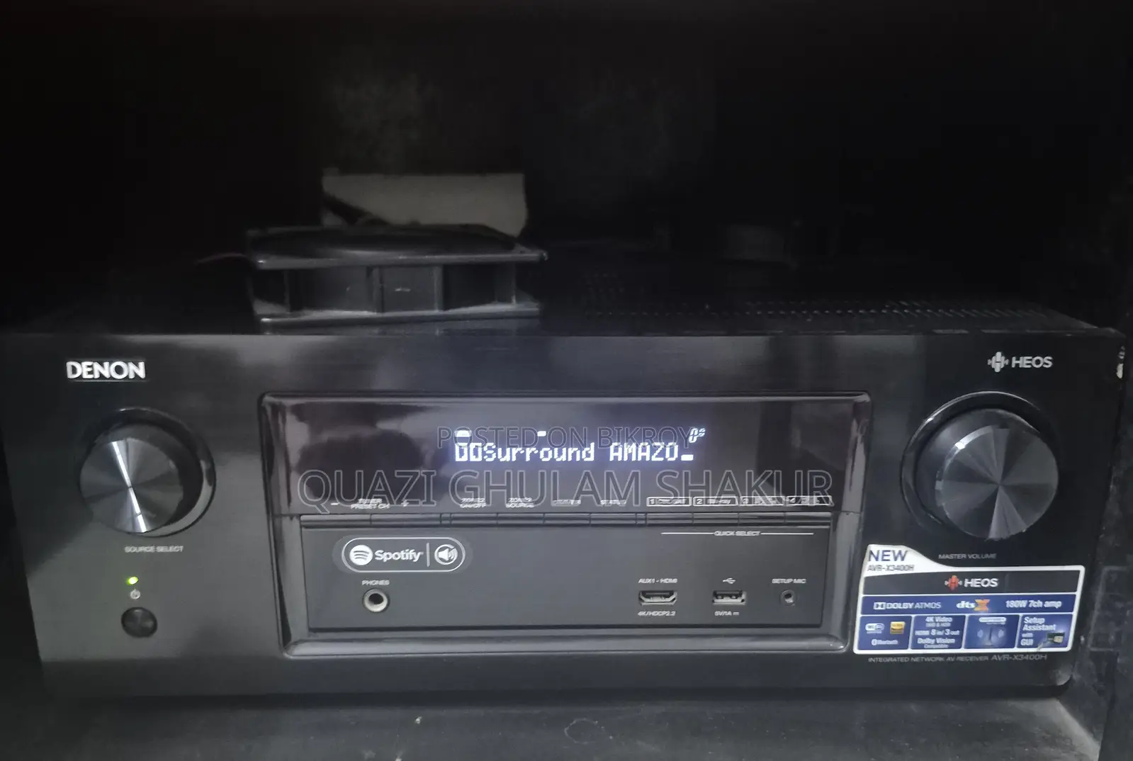 Denon Avr-X3400h 7.2 Channel Dolby Atmos Av Receiver