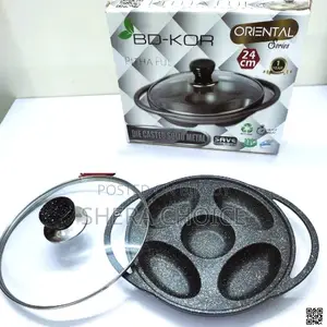 Non-Stick Pitha Pan With Glass Lid