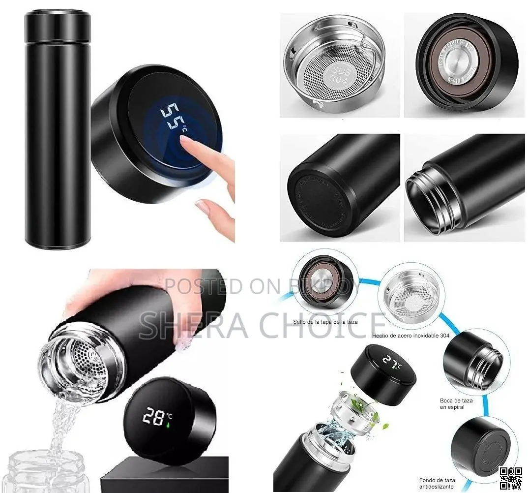 Led Smart Thermal Flask With Temperature Display