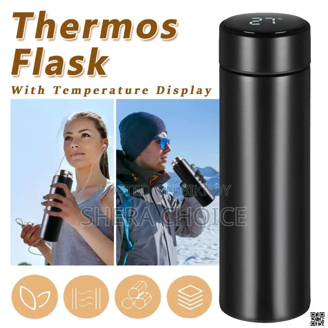 Led Smart Thermal Flask With Temperature Display