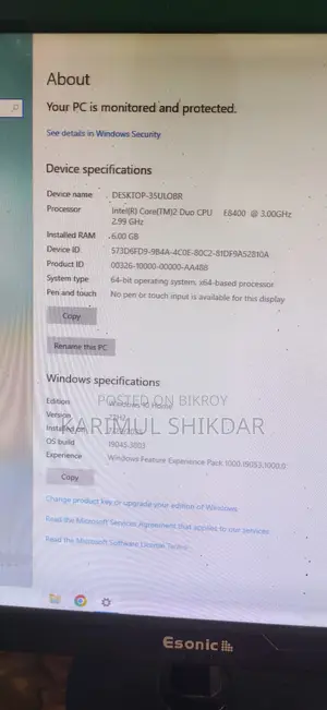 Desktop Computer 6GB HDD 1T