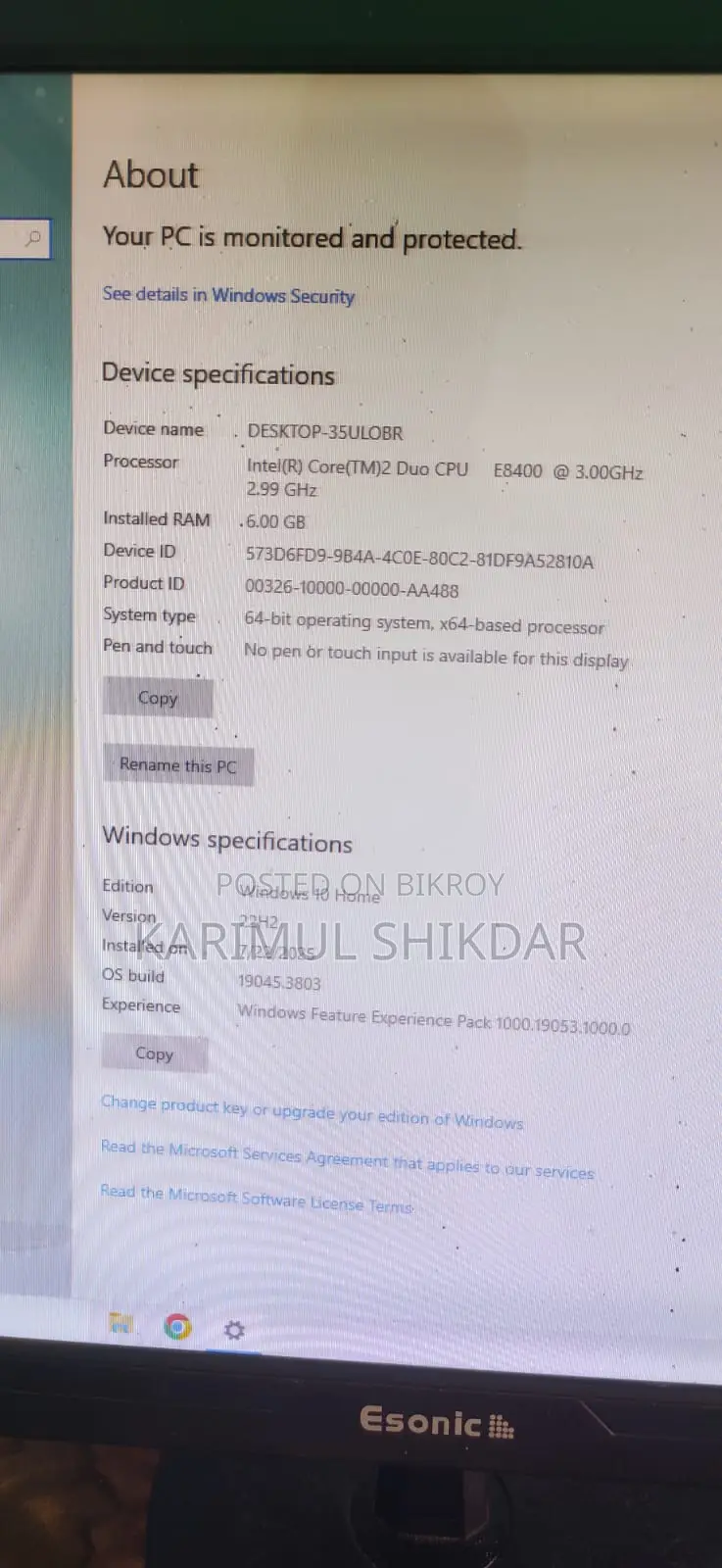 Desktop Computer 6GB HDD 1T
