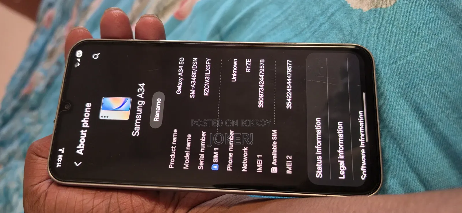 Samsung Galaxy A34 5G 128 GB Silver