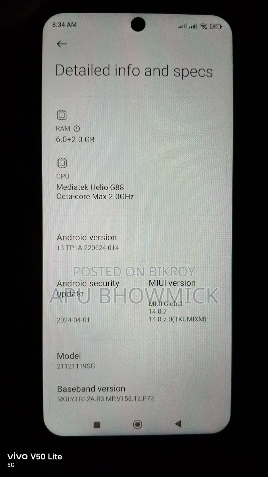 Xiaomi Redmi 10A 128 GB Blue