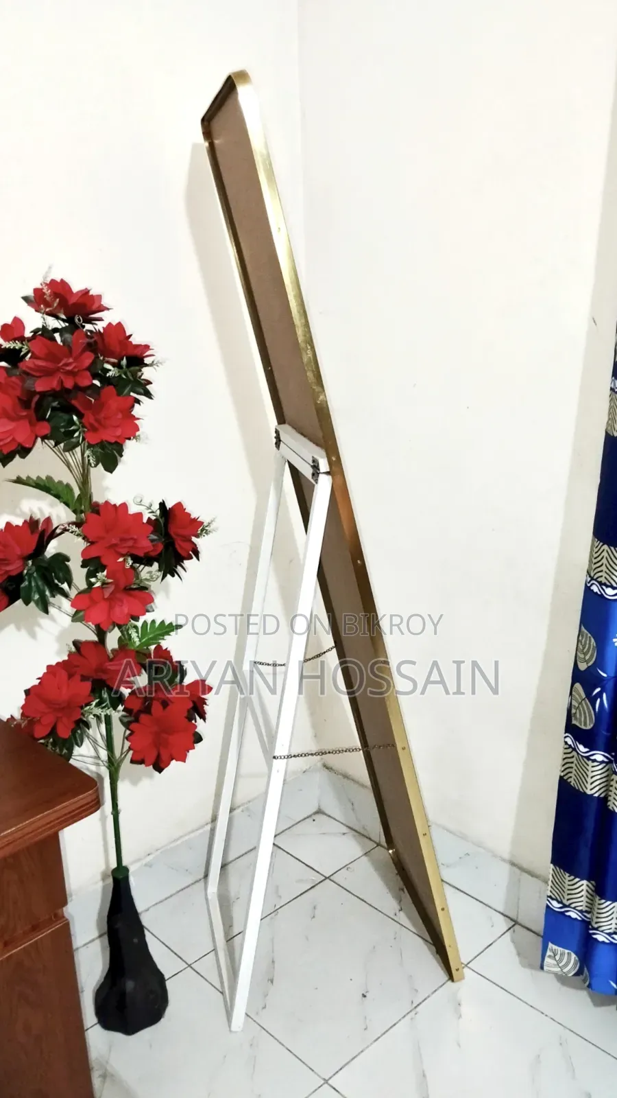 প্রিমিয়াম গোল্ডেন মেটাল ফ্রেম ফুল বডি মিরর