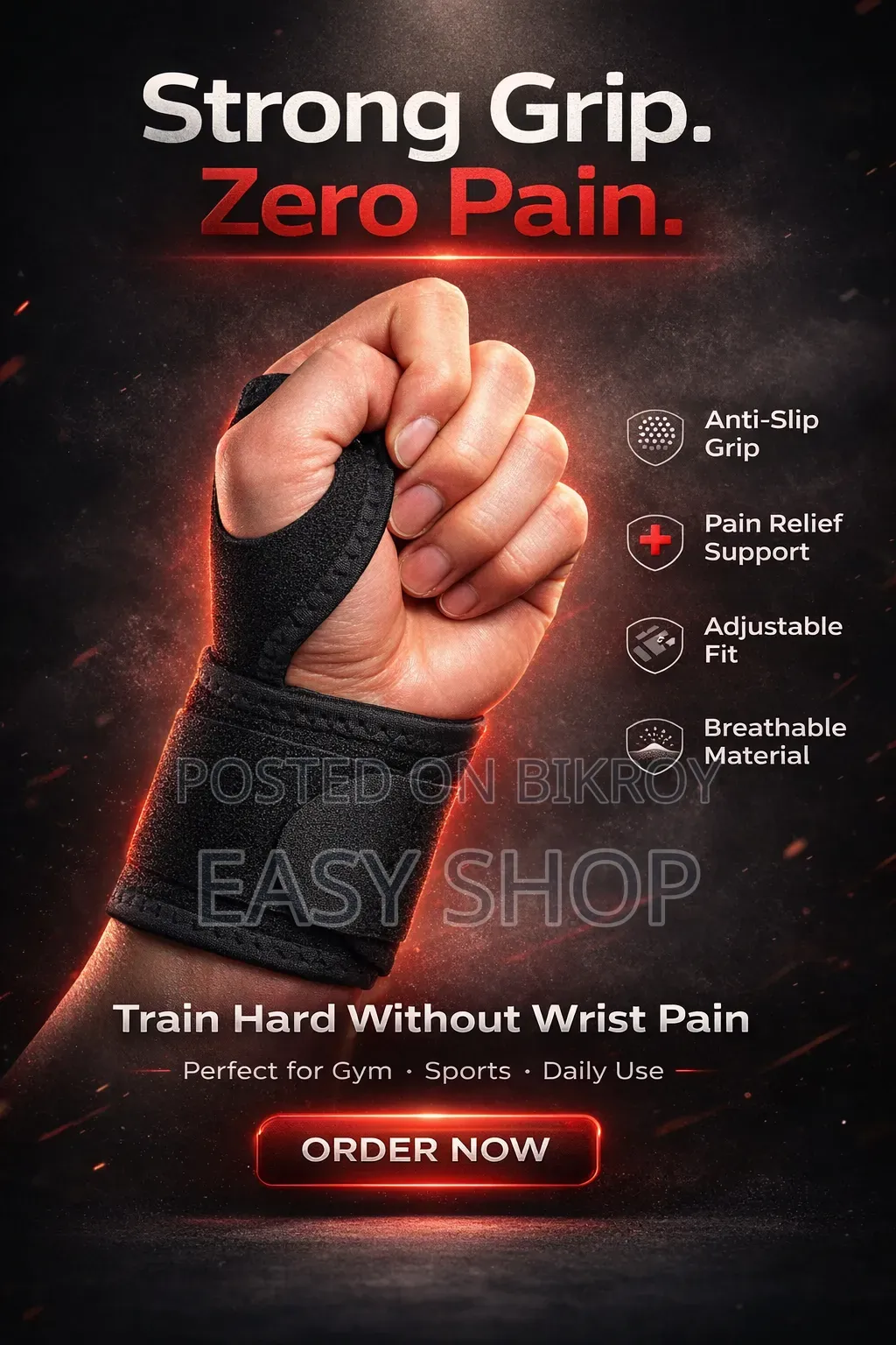Premium Wrist Support Brace | Gym Training Pain Relief Support