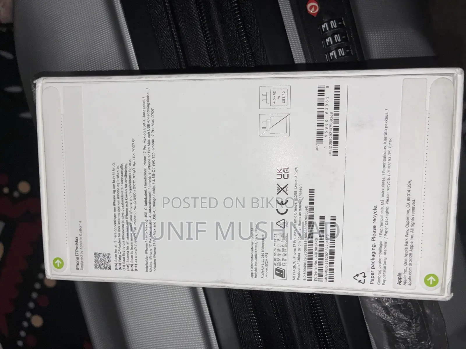 New Apple iPhone 17 Pro Max 512 GB Orange