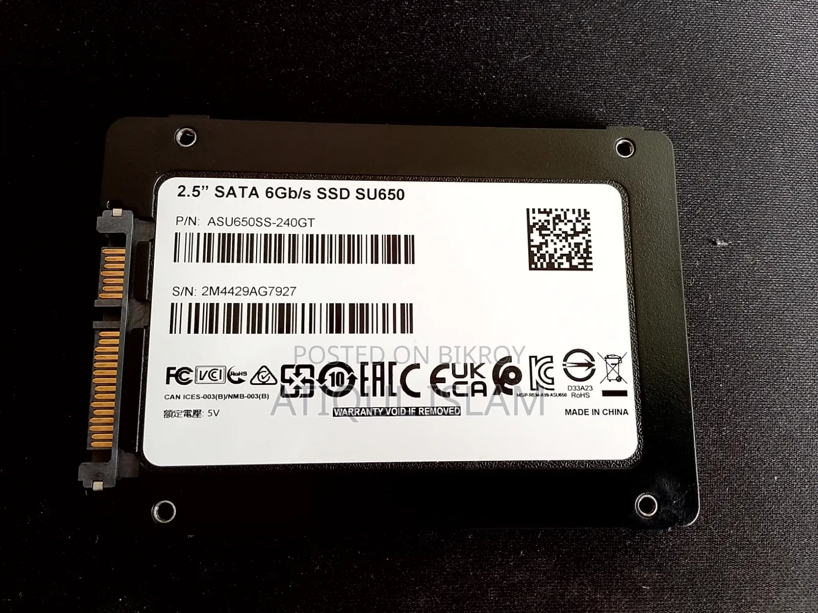 Adata 240GB SSD With Free Enclosure