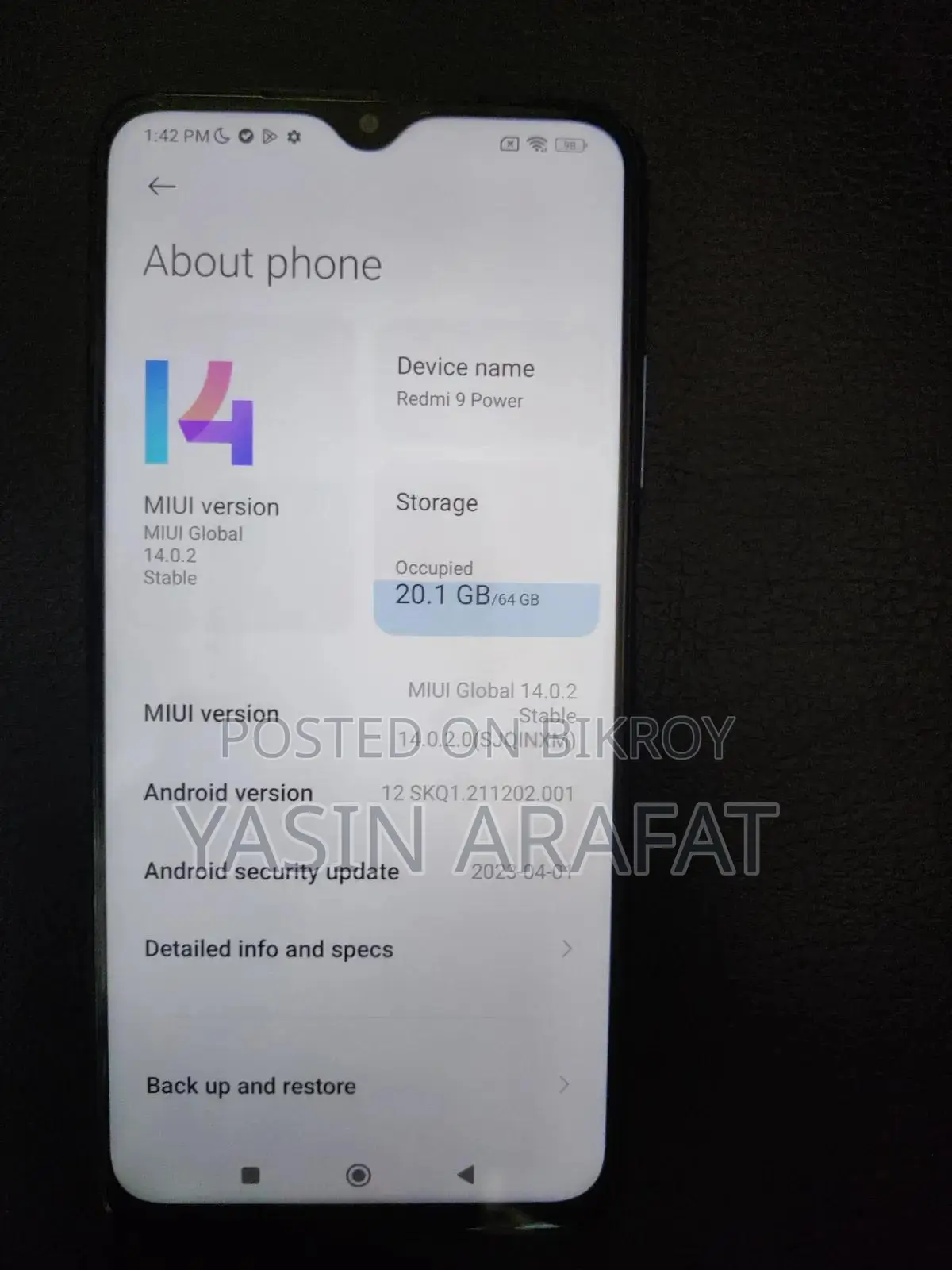 Xiaomi Redmi 9 Power 128 GB Blue