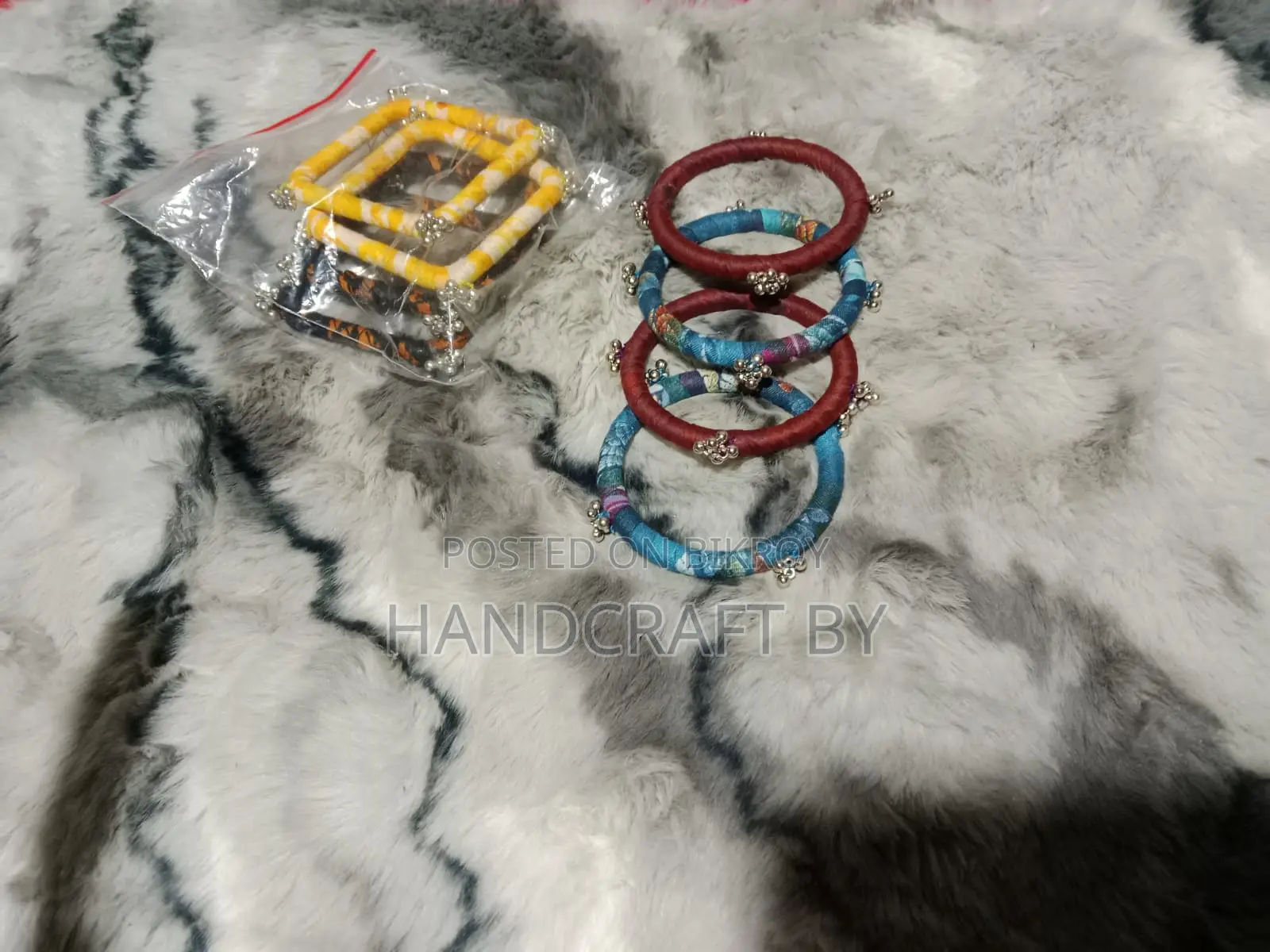 Aesthetic Handmade Fabric Bangle Collection - Elegance at an Affordable Price!
