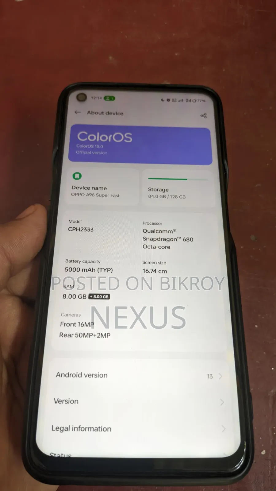 Oppo A96 128 GB Black