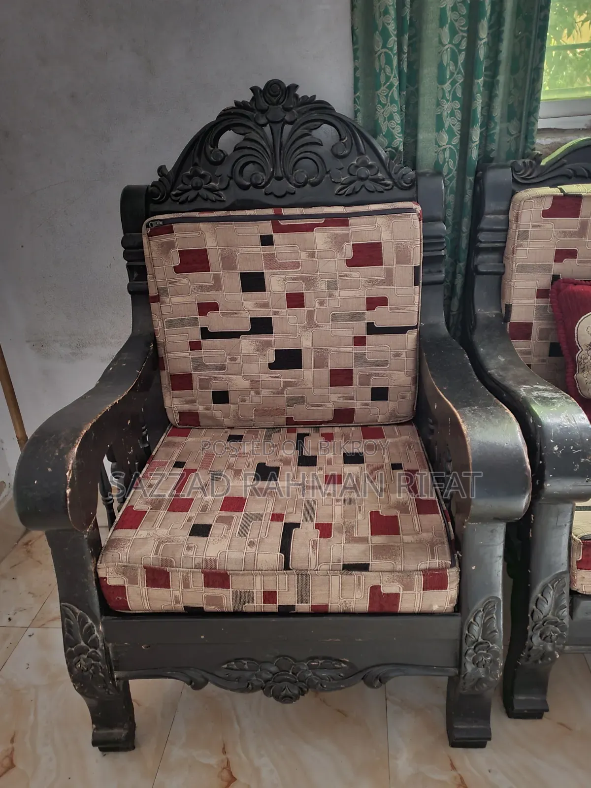 2 Wooden Sofas + Free Extra Sofa Frame | Only 7,500 Taka