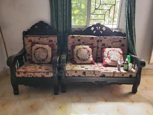 2 Wooden Sofas + Free Extra Sofa Frame | Only 7,500 Taka