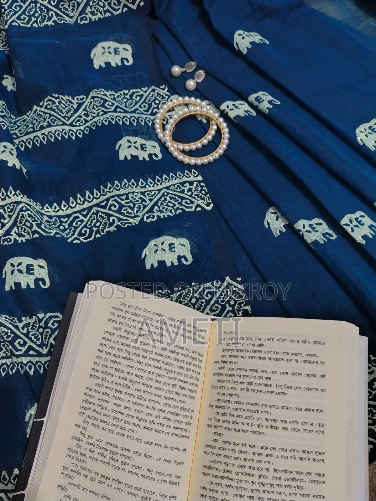 Hand Block Cotton Saree
