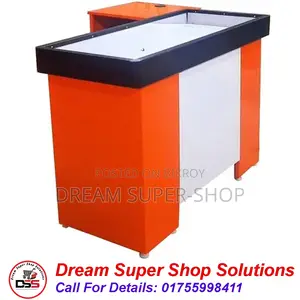 Premium Checkout Counter – Hairline SS POS Table Set