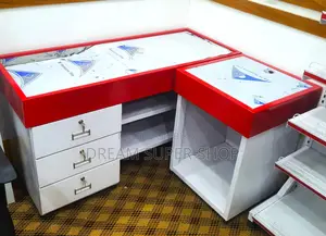 Premium Checkout Counter – Hairline SS POS Table Set