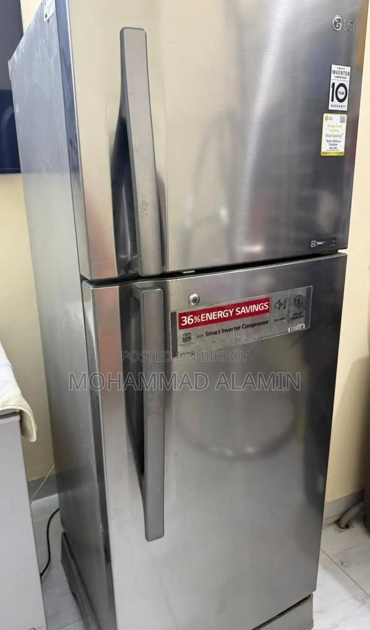 Lg 308 Liter No-Frost Smart Inverter Refrigerator Amber Steel