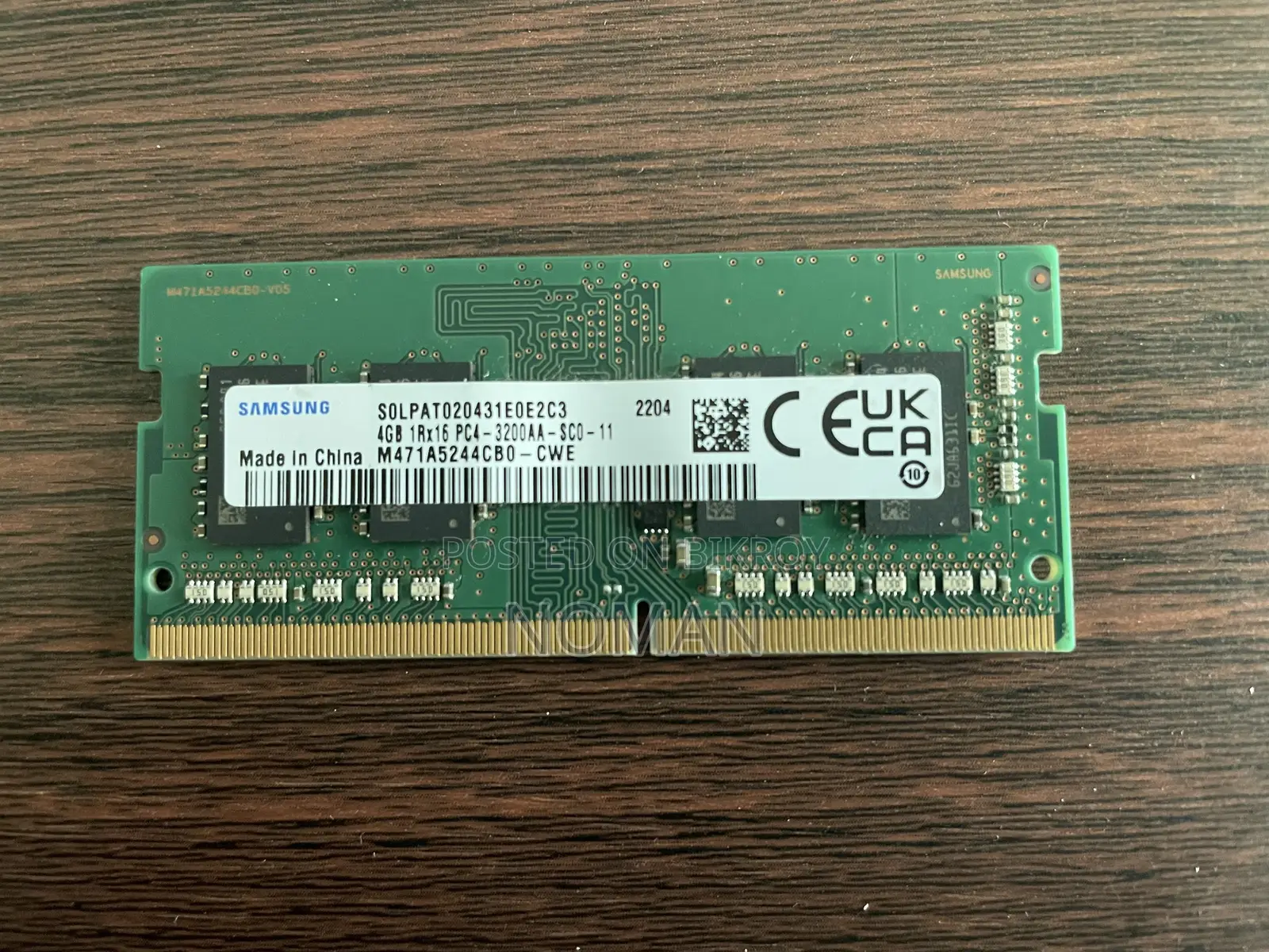 Samsung 4gp 3200mhz Ddr4 Laptop Ram