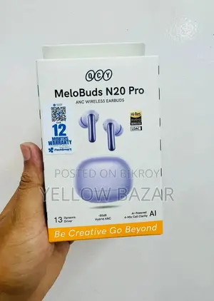 Qcy Melobuds N20 Pro Earbuds: 50db Hybrid Anc ( Ht20s )