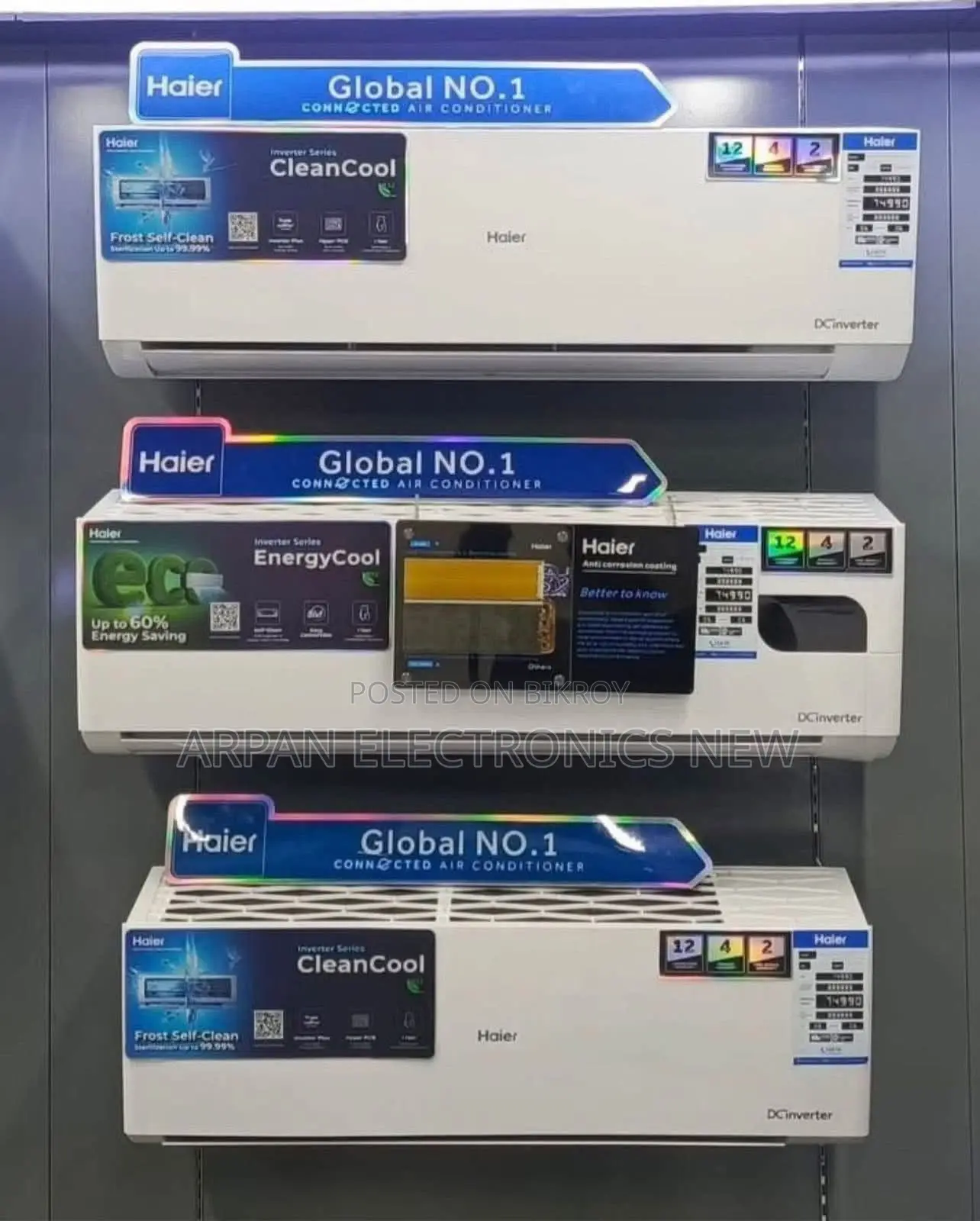 Haier 1 Ton Cleancool Inverter Ac With [Hsu-13cleancool:(Inv) (Pro)(X6