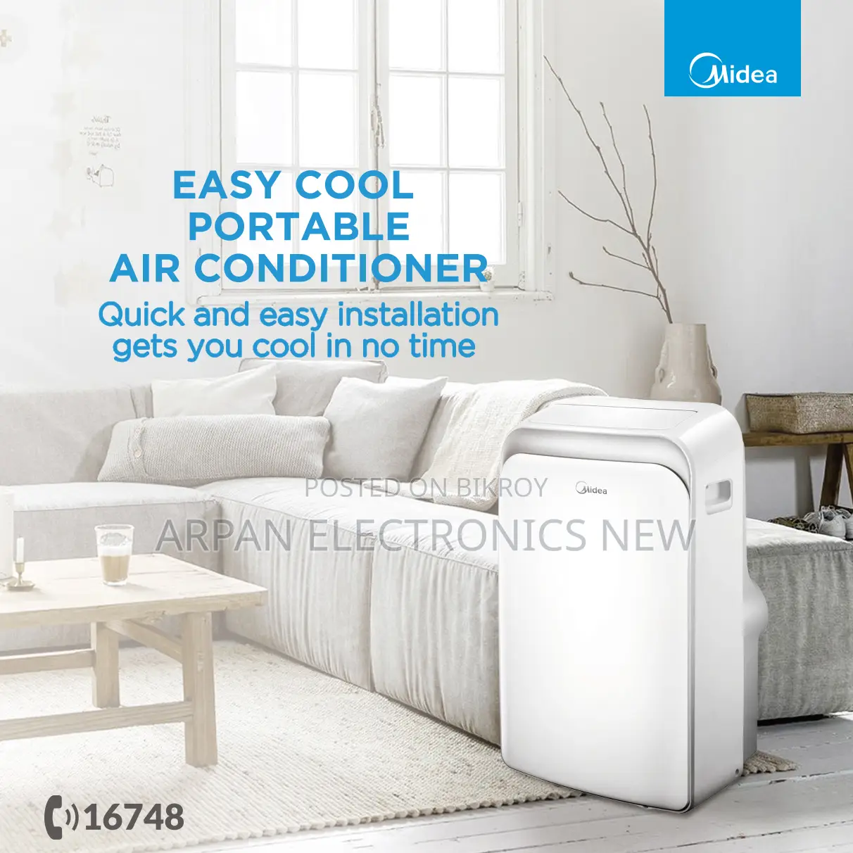 Midea 1.0 Ton Portable AC (Heating & Cooling) | MWF12CMP