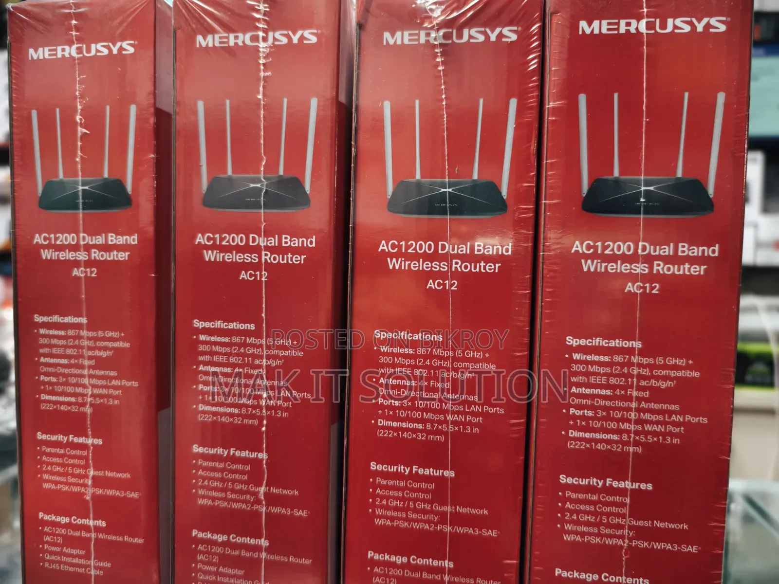 Mercusys Ac12 Ac1200 Dual Band Wifi Router
